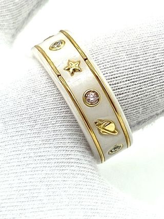 Anillo Gucci 18 CT Oro Blanco Piedras Preciosas