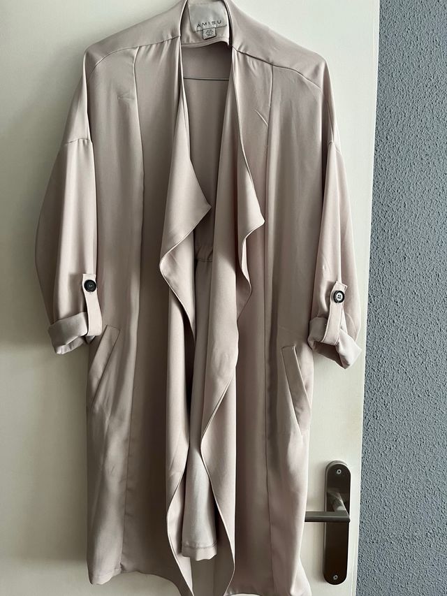 Gabardina fluida beige
