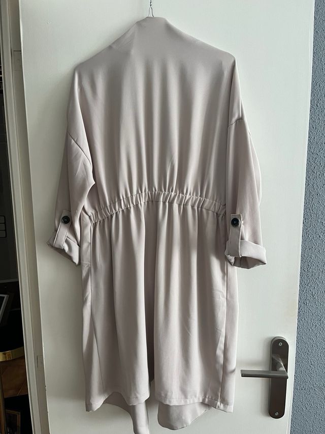 Gabardina fluida beige