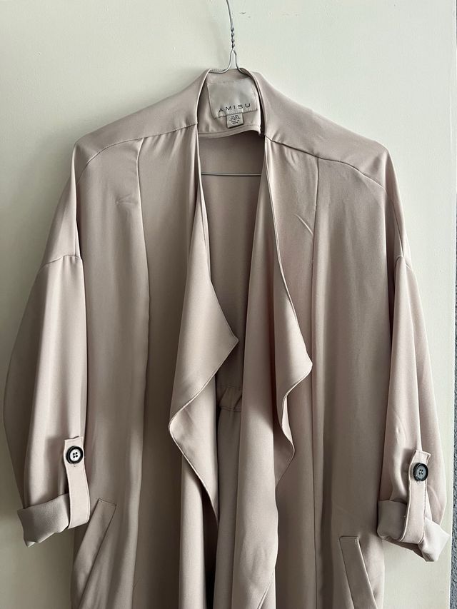 Gabardina fluida beige