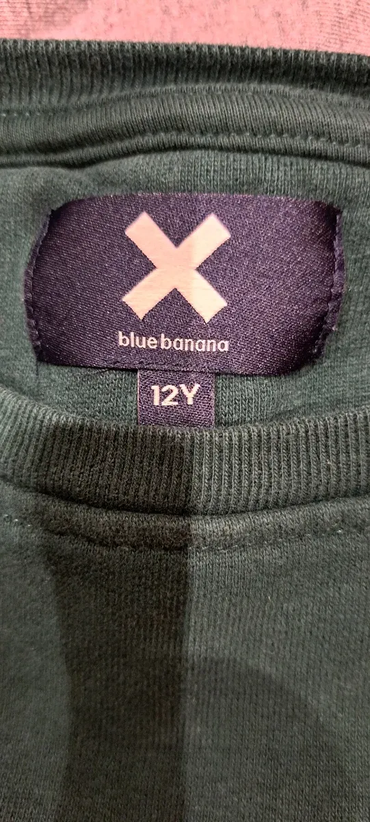 Sudadera Blue Banana verde talla 12