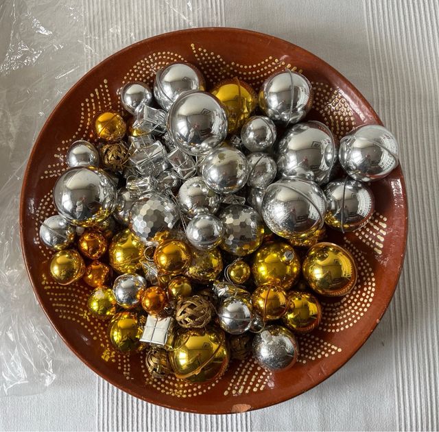 Decoração Natal 80 Bolas de 2 cores