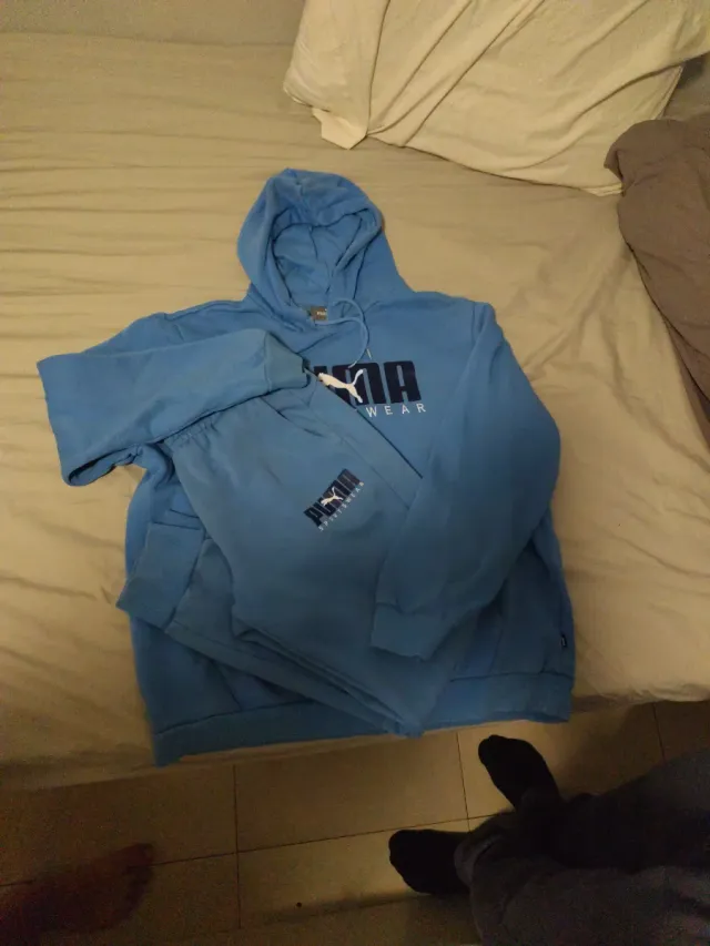 Conjunto Puma Sudadera y Pantalón Azul