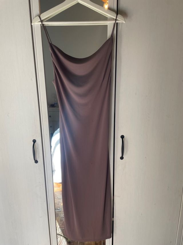 Vestido marrón tirantes