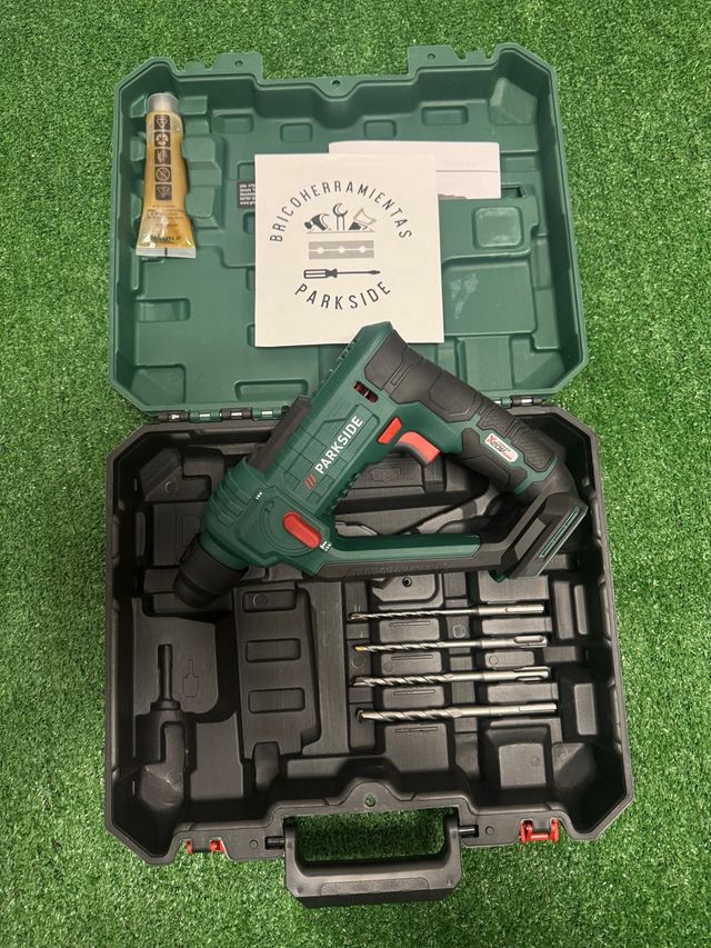 Martillo Perforador Parkside 20V con Accesorios
