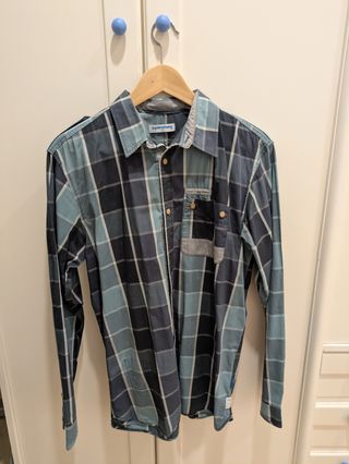 Camisa Supremebeing cuadros azul y gris Talla M