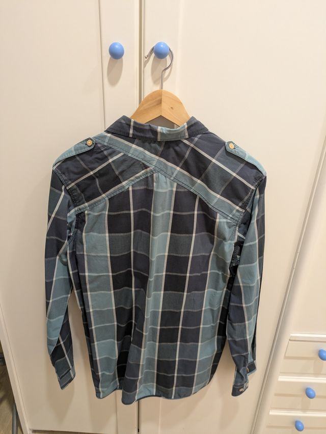 Camisa Supremebeing cuadros azul y gris Talla M