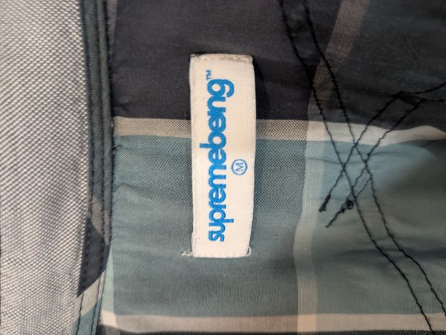 Camisa Supremebeing cuadros azul y gris Talla M
