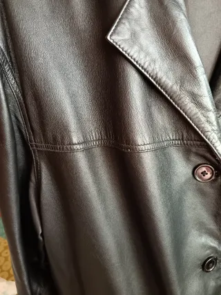 Giaccone Vera Pelle Nero Taglia 54