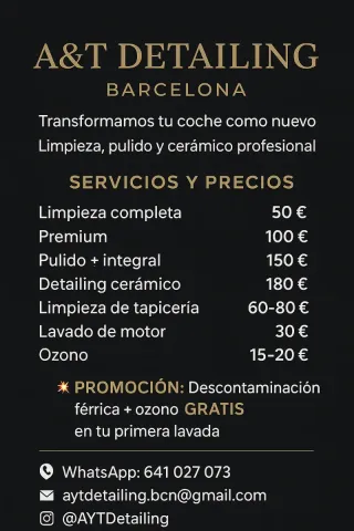 Lavado de coches A&T Detailing