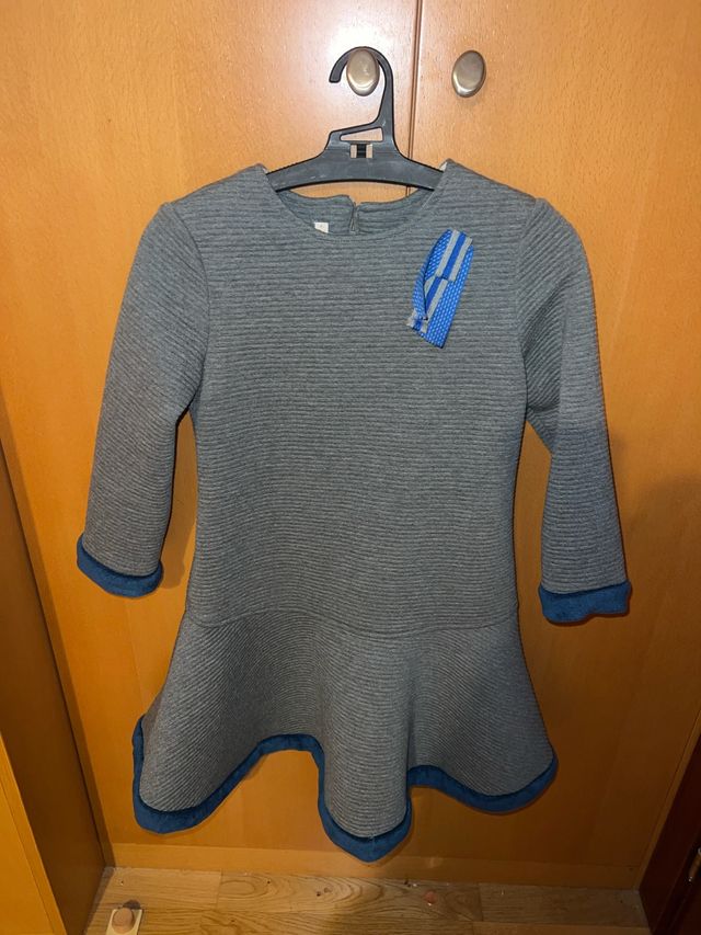 Vestido Pan con Chocolate gris y azul