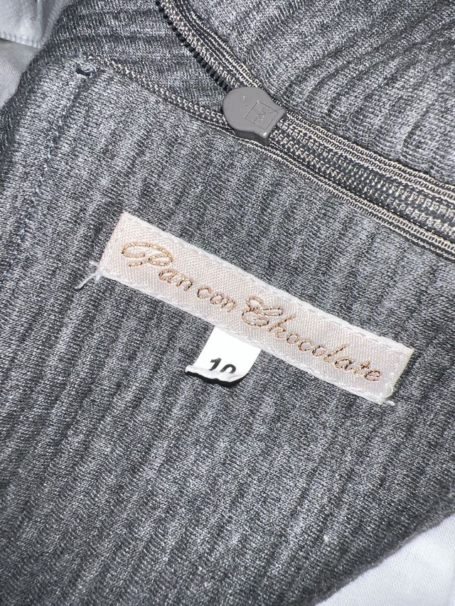 Vestido Pan con Chocolate gris y azul