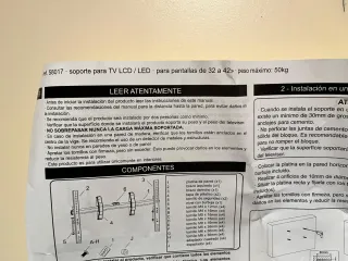 Soporte de pared para TV negro