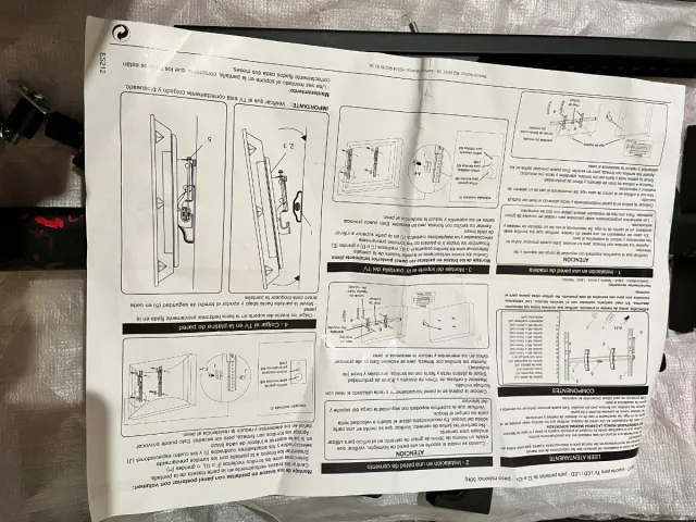 Soporte de pared para TV negro