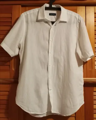 Camisa Náutica Blanca Manga Corta