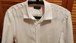 Camisa Náutica Blanca Manga Corta