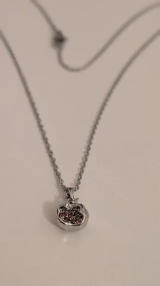 Collar Plata Granada con Circonitas Rojas