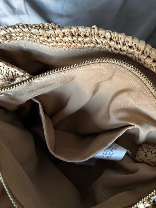 Bolso Zara tejido cadena dorada