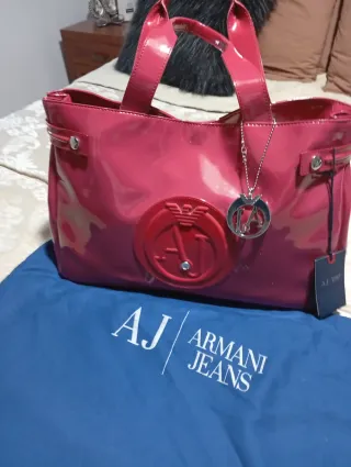 Bolso Armani Jeans Rosa/Rojo Charol
