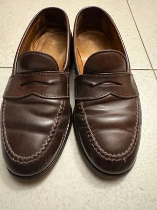 Mocassini Alden Pelle Marrone Uomo