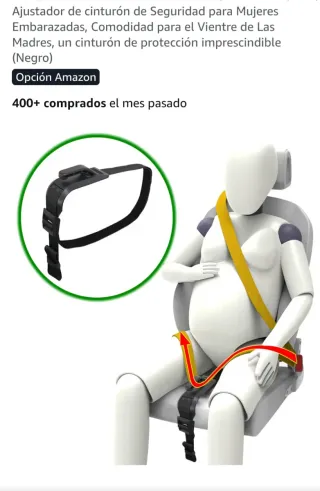 Cinturón Seguridad Embarazo Negro