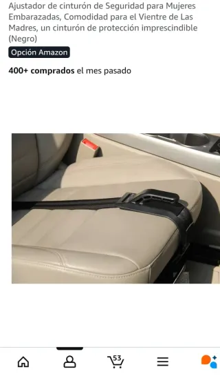 Cinturón Seguridad Embarazo Negro