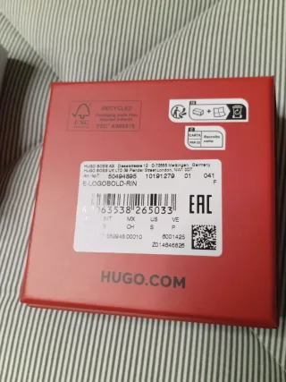 Anillo Hugo Boss Hombre Negro/Plata. A estrenar