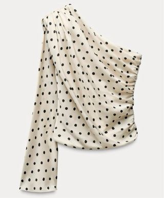 Top asimétrico lunares Zara T/M