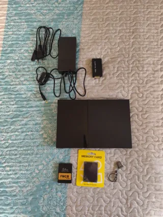 PlayStation 2 con juegos USB y 2 Memory Card