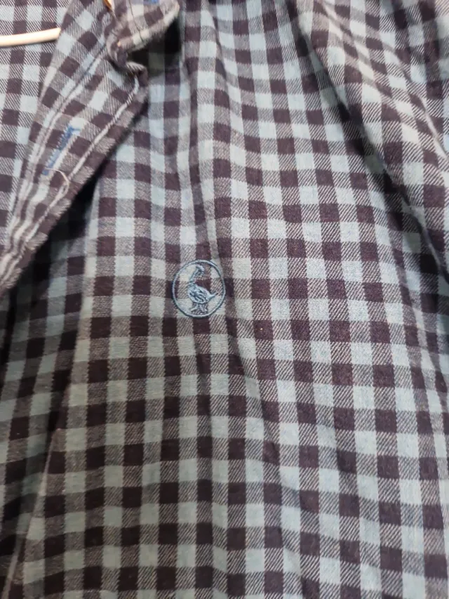 Camisa El Ganso cuadros azul y negro Talla XL