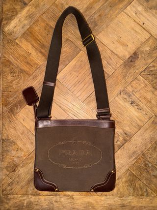 Bolso Prada Jacquard Logo sin estrenar Marrón B