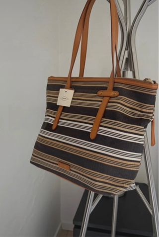 Borsa Fossil a righe