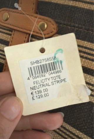 Borsa Fossil a righe