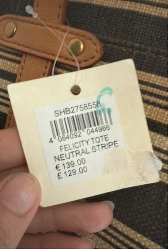 Borsa Fossil a righe