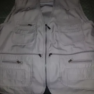 Chaleco Duke Talla M Bolsillos Beige