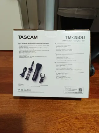 Micrófono TASCAM TM-250U USB Negro