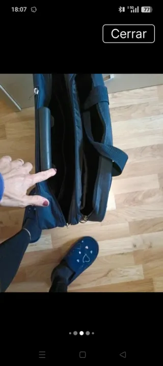 Maletín ejecutivo con ruedas azul