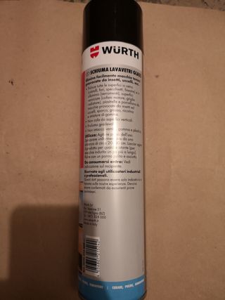 Pulitore schiuma vetri auto Wurth