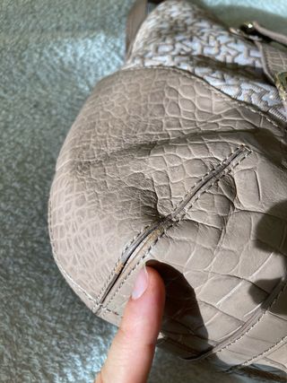 DKNY Borsa Spalla Logo Monogram Beige Pelle Y2K