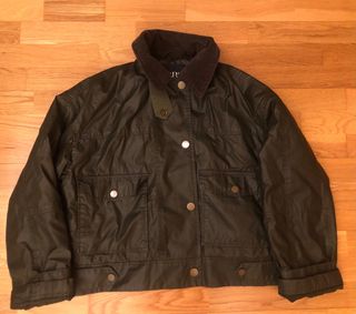 Cazadora Zara mujer encerada verde caqui