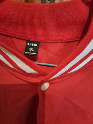 Chaqueta Béisbol Roja y Blanca Talla XXL