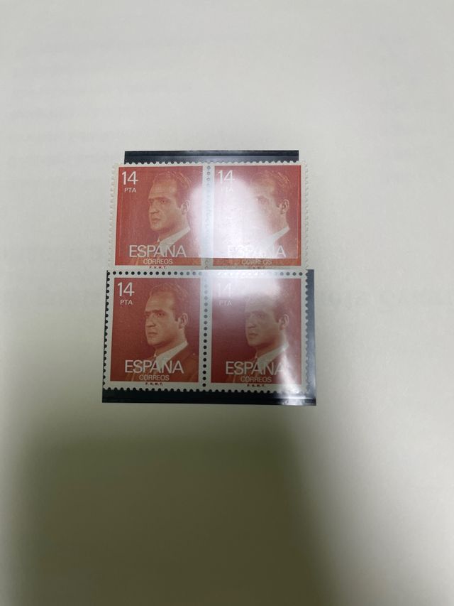 Lote 4 francobolli Spagna 14 PTA