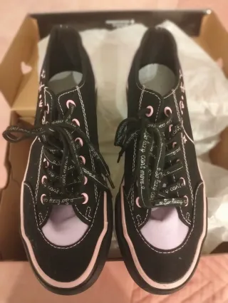 Zapatillas mujer negras y rosas