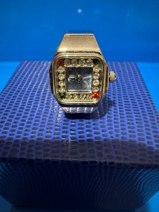 Orologio ad anello con strass