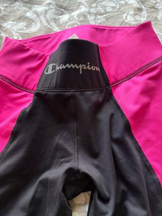 Mallas Champion Mujer Negro y Rosa
