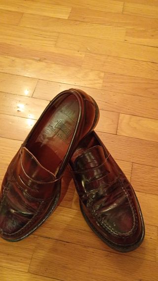 Zapatos Camper Cuero Marrón/Rojo