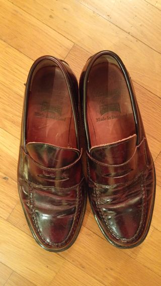 Zapatos Camper Cuero Marrón/Rojo