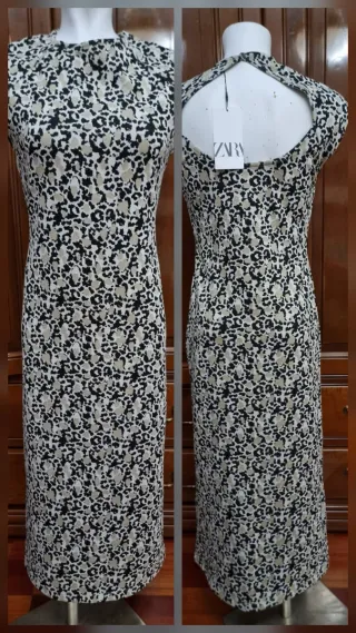 Vestido midi Zara estampado Talla L