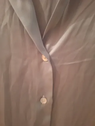 Camisa Zara seda verde Talla M de mujer