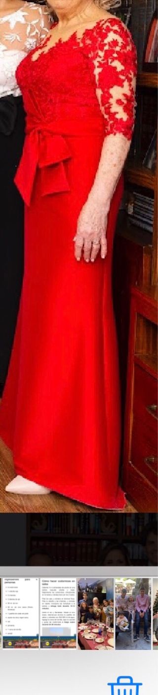 Vestido de fiesta o para Madrina Pronovias rojo